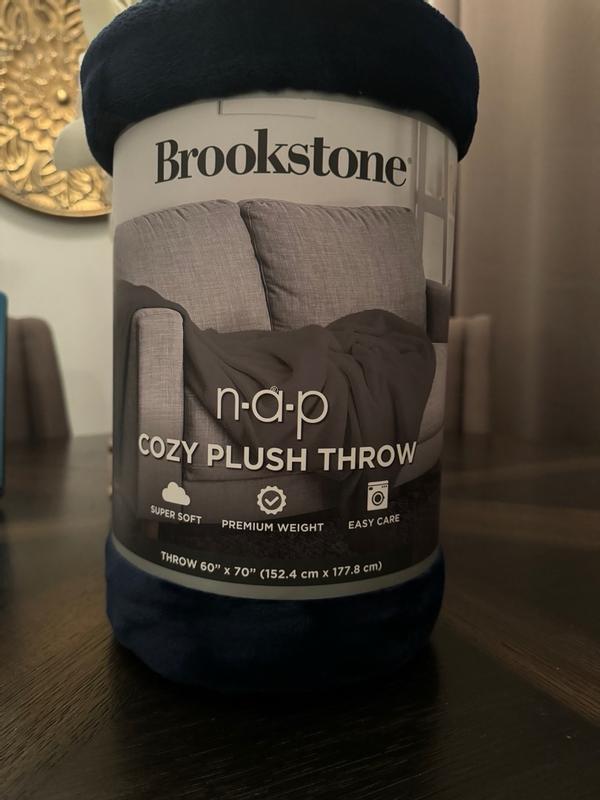 Brookstone Nap Plush Throw decoratd