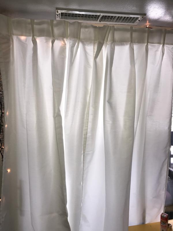 Faux silk curtains