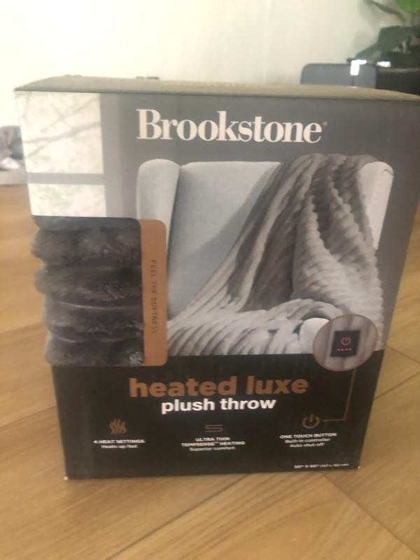 Brookstone london luxury heated throw sale