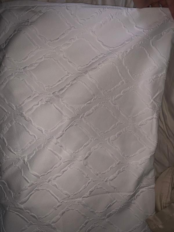 Microsculpt Solid Ogee 2-Piece White Twin Comforter Set in the Bedding Sets  department at