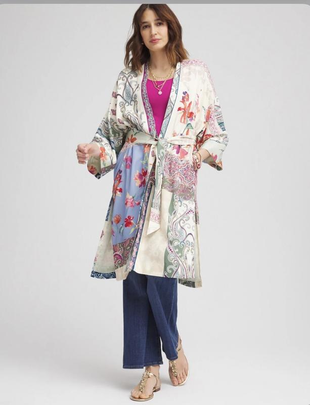 [希少本]Die schönsten Kimonos Fully Lined Long Silk Kimono | Chico's