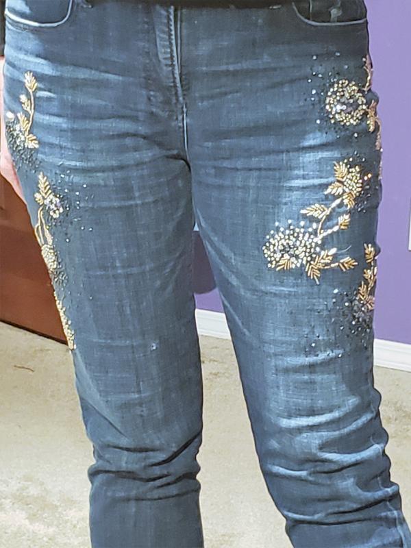 So Slimming Beaded Girlfriend Ankle Jeans - Chico's