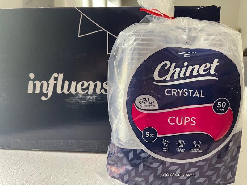 CUT CRYSTAL Chinet Cut Crystal 9 oz. Plastic Cups 25 ct Bag