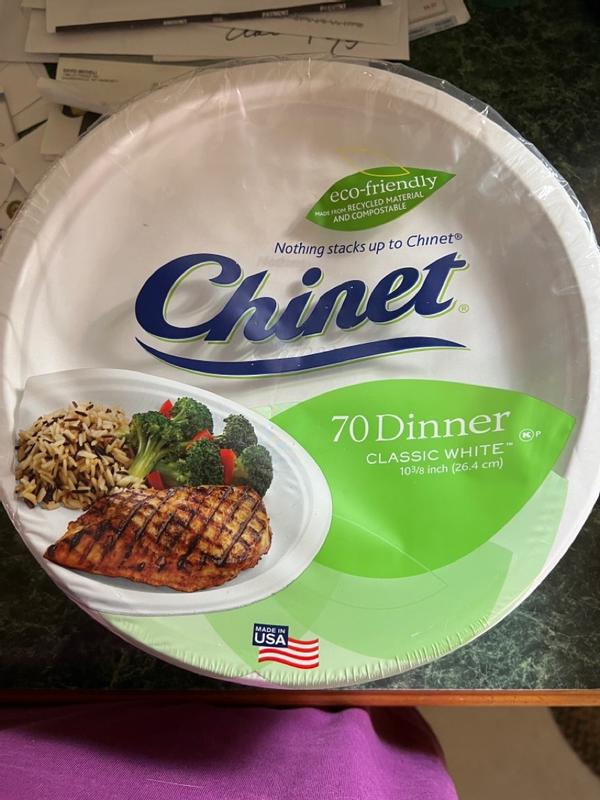  Chinet 10 3/8 Dinner Plate 100-count Box : Health & Household