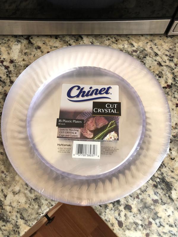 Chinet, Plates, Plastic, 10 Inch, 16 Count (Pack of 2), 2 packs - Foods Co.