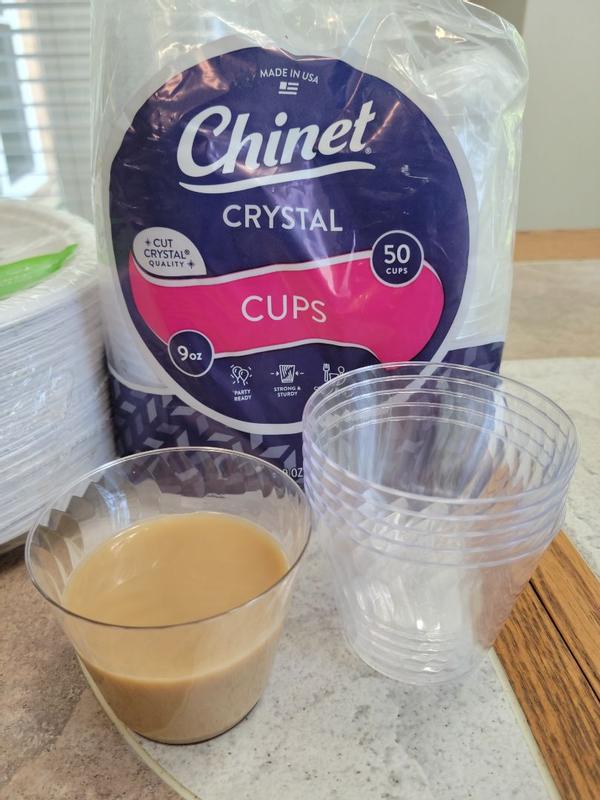 Chinet Cut Crystal 14 Oz Plastic Cups, 18 count 