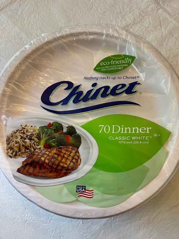 Chinet Classic White 10-3/8 Dinner Plates (Pack of 2)