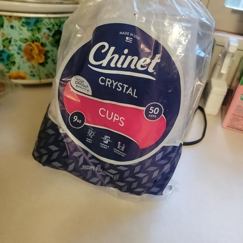CUT CRYSTAL Chinet Cut Crystal 9 oz. Plastic Cups 25 ct Bag