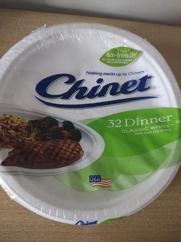  Chinet Paper Dinner Plates - 165 Count (4 Pack