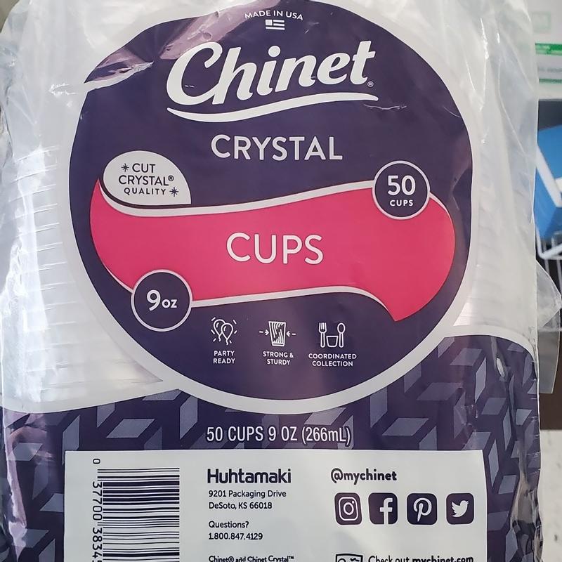 Chinet Cut Crystal Tumblers, 9 Ounce, 25 Count