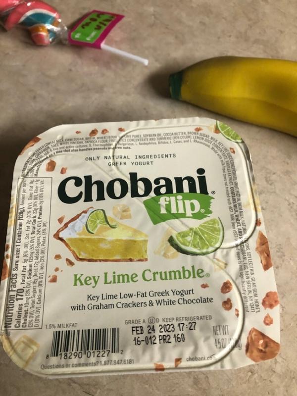 Chobani Flip Key Lime Crumble Low Fat Greek Yogurt, Count