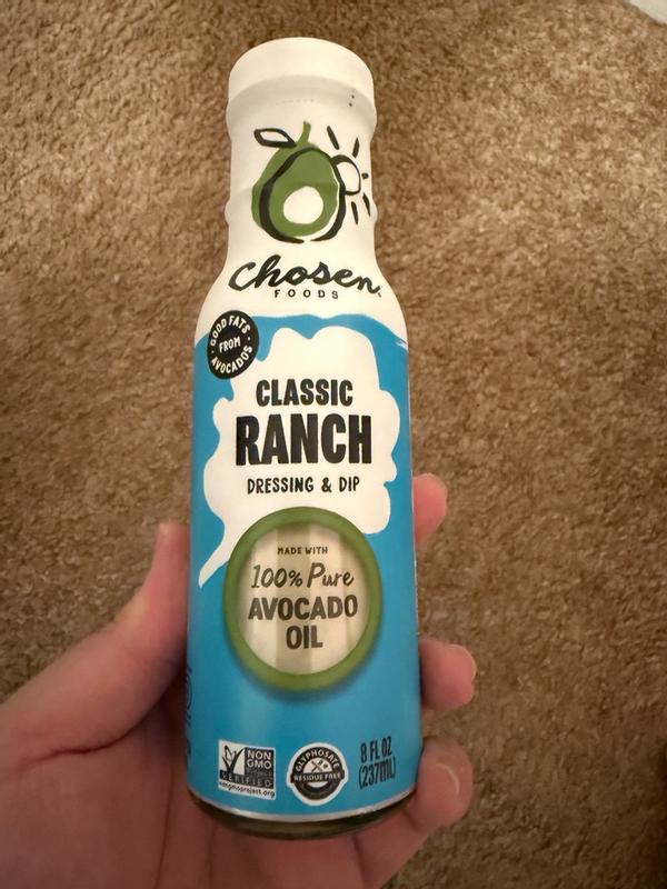 chosen foods classic ranch dressing Chosen Foods Classic Ranch Dressing & Dip, 8 fl oz, with Avocado Oil