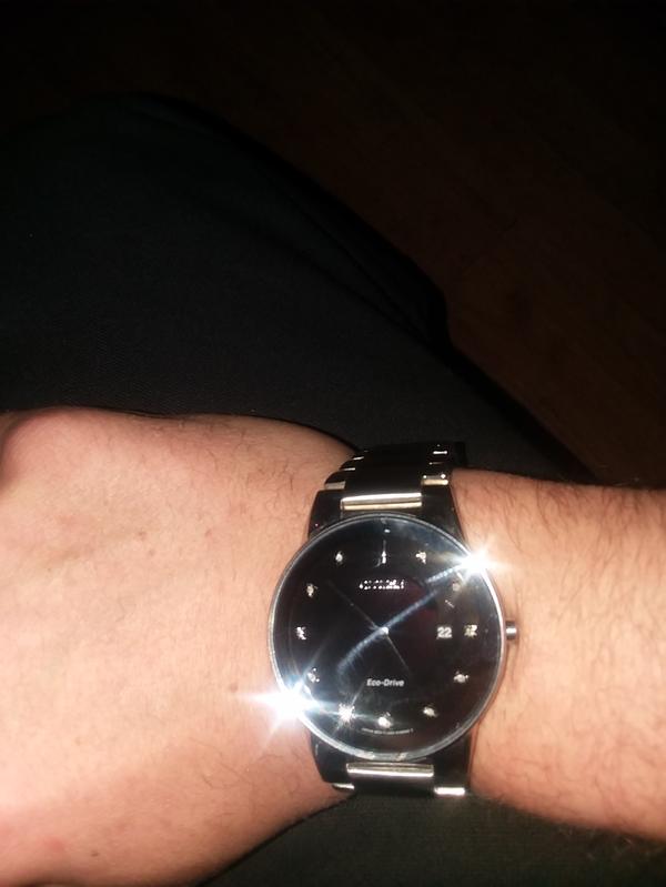 Citizen black discount watch with diamonds