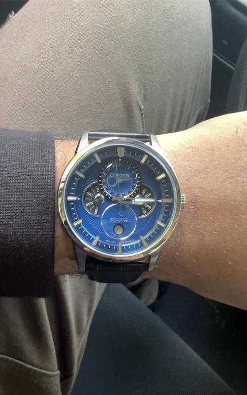 Citizen Calendrier Moonphase Eco Drive Blue Dial Watch CITIZEN