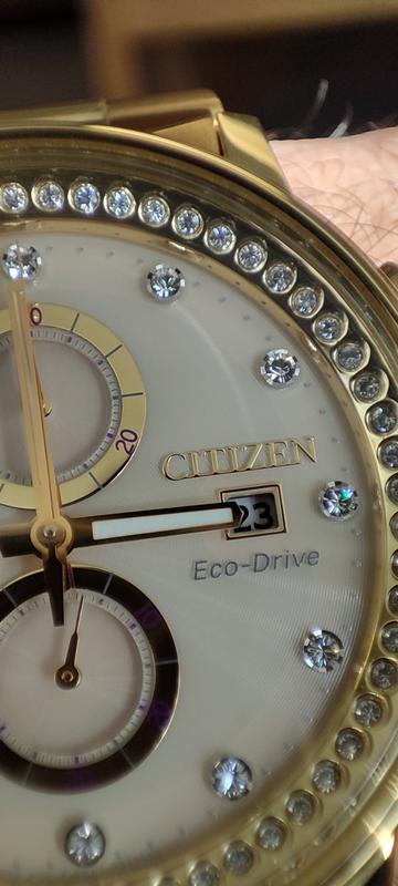 Citizen Eco-Drive Weekender Cronógrafo Reloj para hombre, acero inoxidable,  tono dorado (Modelo: FB3002-53P)