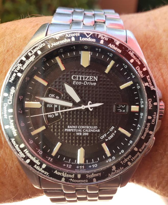 Citizen eco drive radio hot sale controlled perpetual calendar wr200