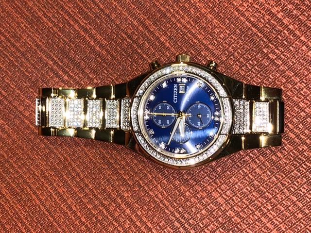 Crystal Blue Dial Stainless Steel Bracelet CA0752-58L | CITIZEN