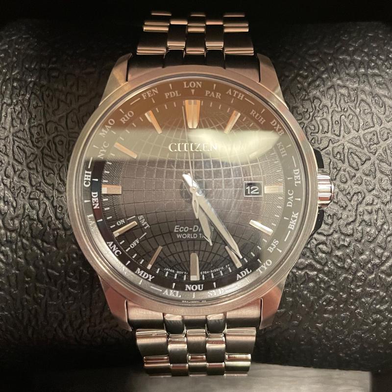 World Time Black Dial Stainless Steel Bracelet BX1000-57E | CITIZEN