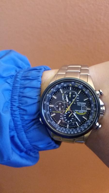 Citizen Men's Blue Angels World Chronograph Eco Drive Watch AT8020-54L