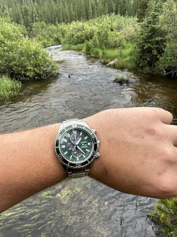 Steel Stainless Dial Promaster CA0820-50X Dive Bracelet Green | CITIZEN