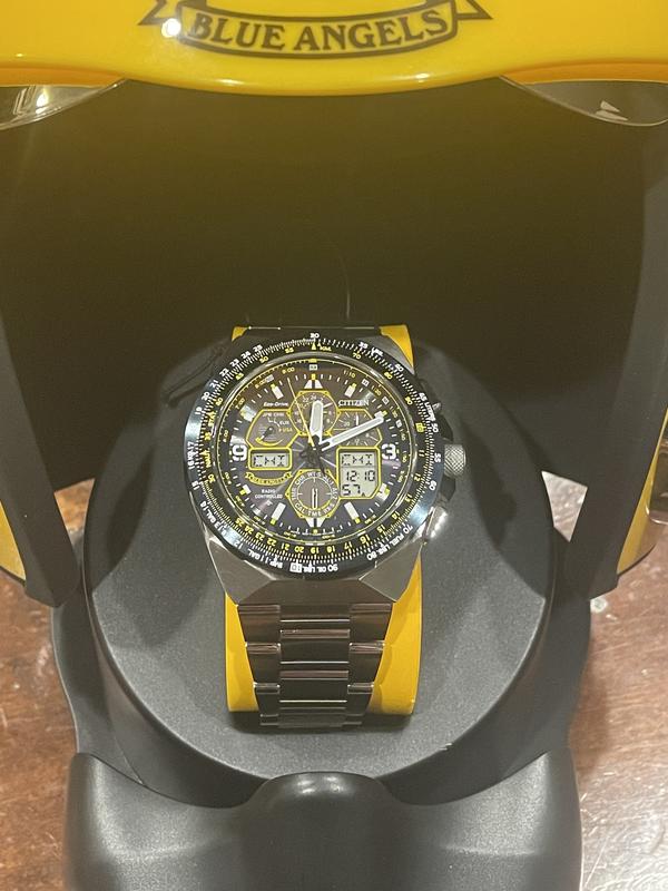 Setting time on discount citizen blue angels watch