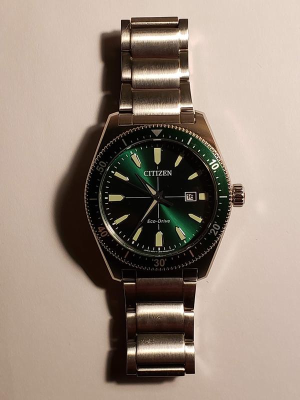 Citizen Vintage Brycen Sport Eco Drive Green Dial Watch CITIZEN