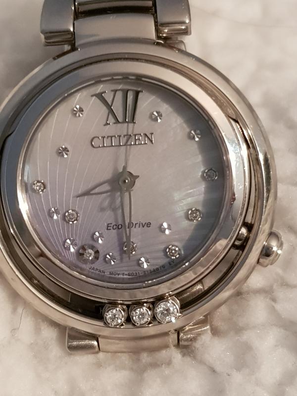 Citizen ladies eco drive 2025 sunrise 10 diamonds watch