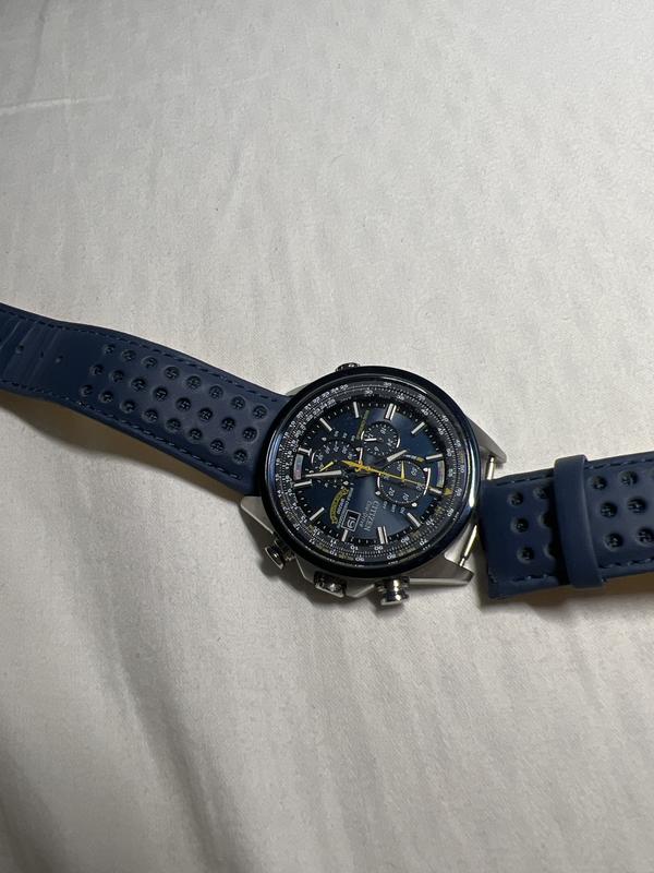 Citizen automatic quatz watches blue angels discount world chronograph men's watch with gift box