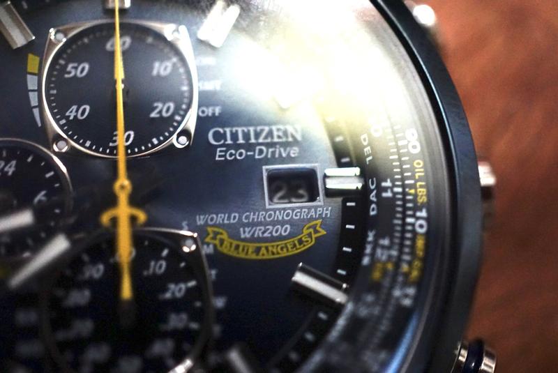 Citizen eco drive world hot sale chronograph wr200 blue angels