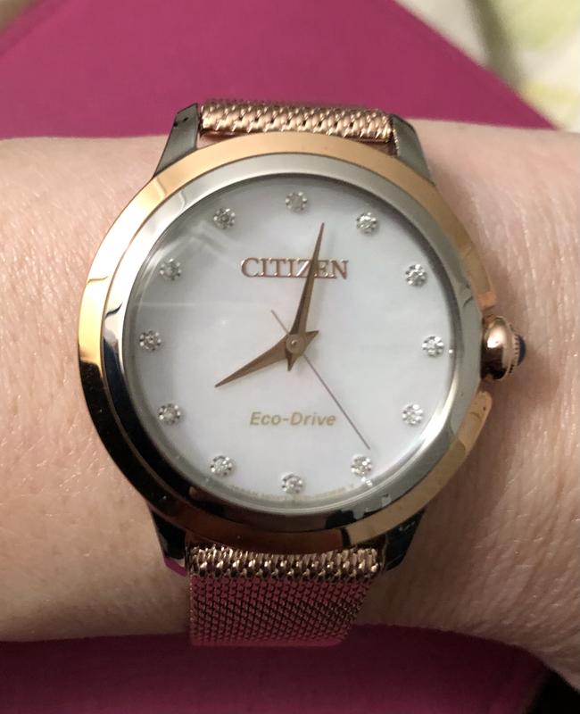 Citizen Ceci Ladies Eco Drive White Dial Watch CITIZEN