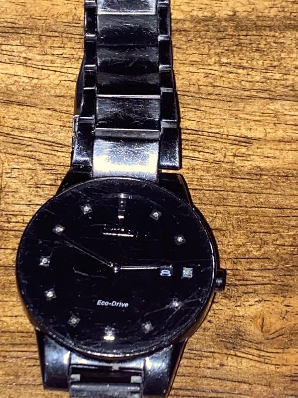 Citizen eco drive outlet watch black with diamonds