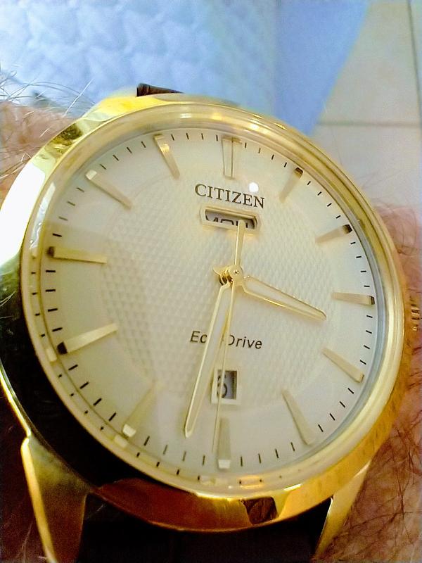 Rolan Champagne Dial Leather Strap AW0092-07Q | CITIZEN