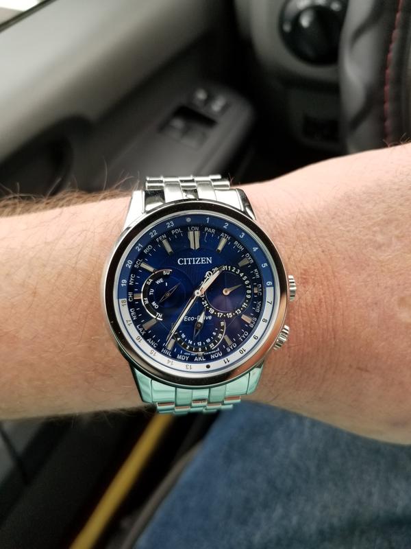 Citizen calendrier blue sale