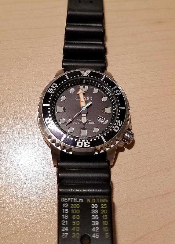 Citizen Men&s Eco-Drive Black ProMaster Diver Watch BN0150-28E