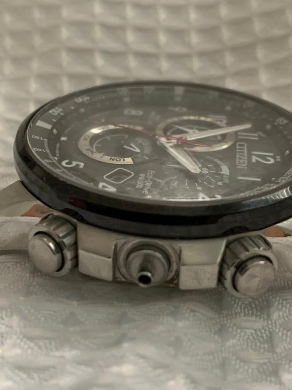 PCAT - Men's Eco-Drive AT4138-05E Black Steel Atomic Watch | CITIZEN