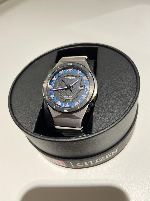 Black Panther Black Dial Super Titanium Bracelet AW1668 50W CITIZEN