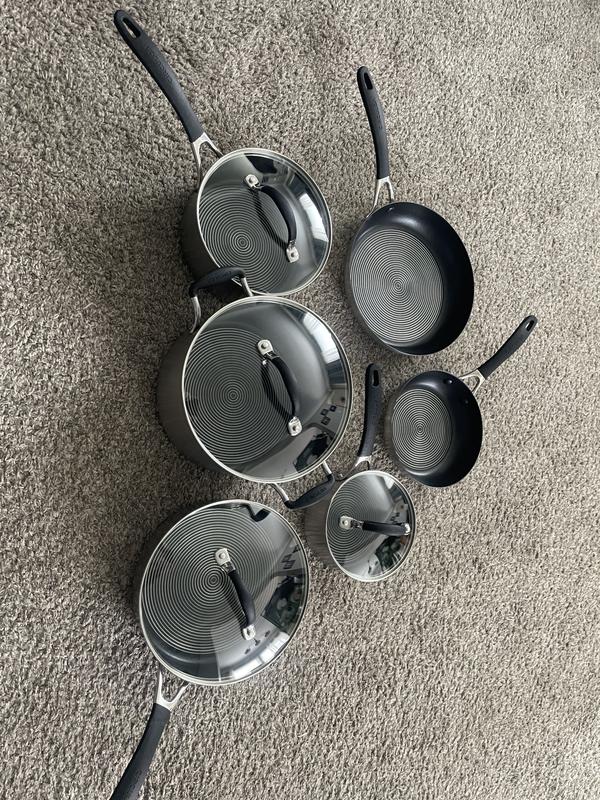 Circulon SteelShield S-Series 10pc Stainless Steel Nonstick Cookware Set w/  Bonus Spatula