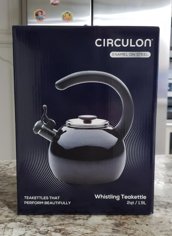 Circulon Enamel on Steel Whistling Induction Teakettle With Flip