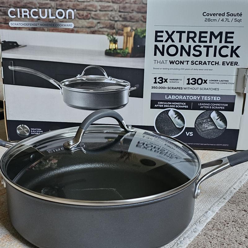 Circulon A1 Series 5 Quarts Non-Stick Aluminum Saute Pan with Lid & Reviews