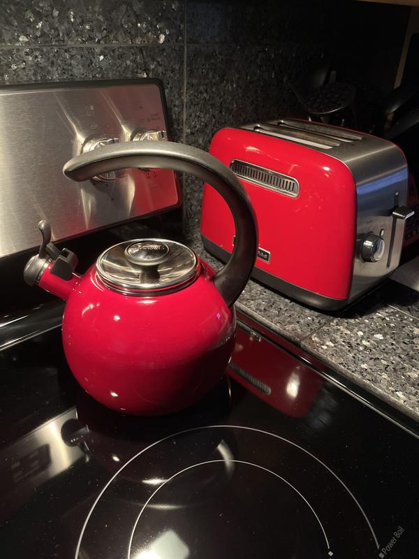 Circulon Enamel on Steel Whistling Induction Teakettle With Flip