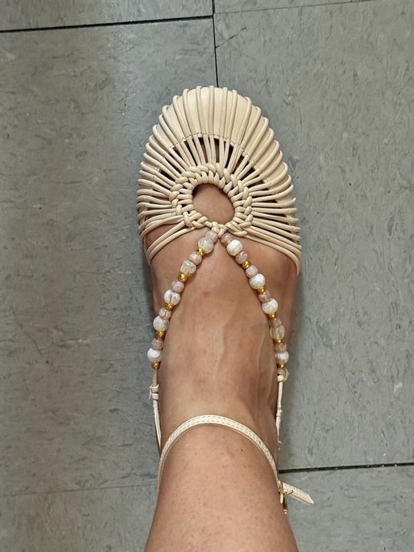 Customer photo for "Love the sandal but fit too small!"