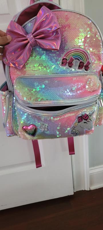 JoJo Siwa Rainbow Sequin Bow Backpack Claire s US