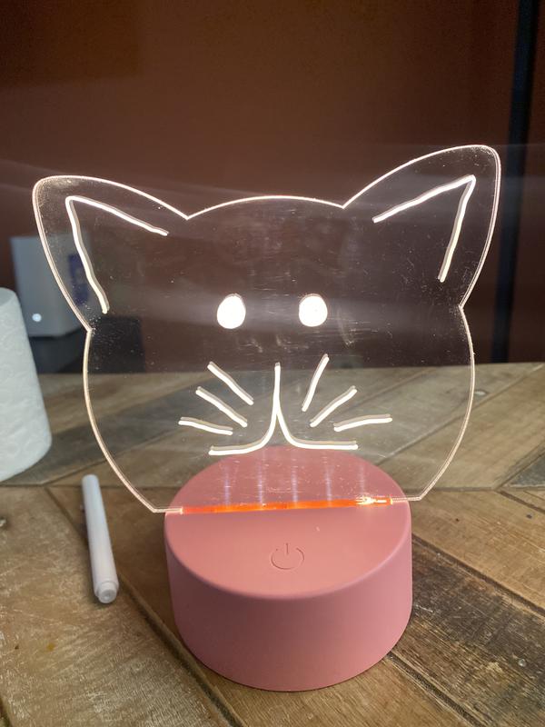 Cat Shaped Light Up Dry Erase Board