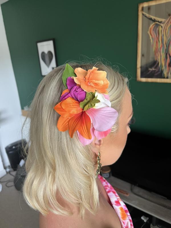 Orange Tropical Flower Hair Clip Claire s