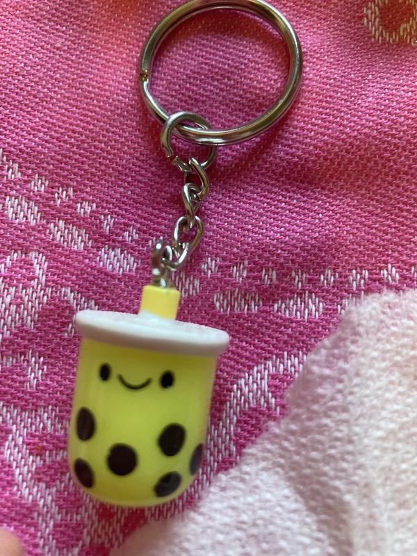 Claire's Boba Tea Lip Gloss Keychain 