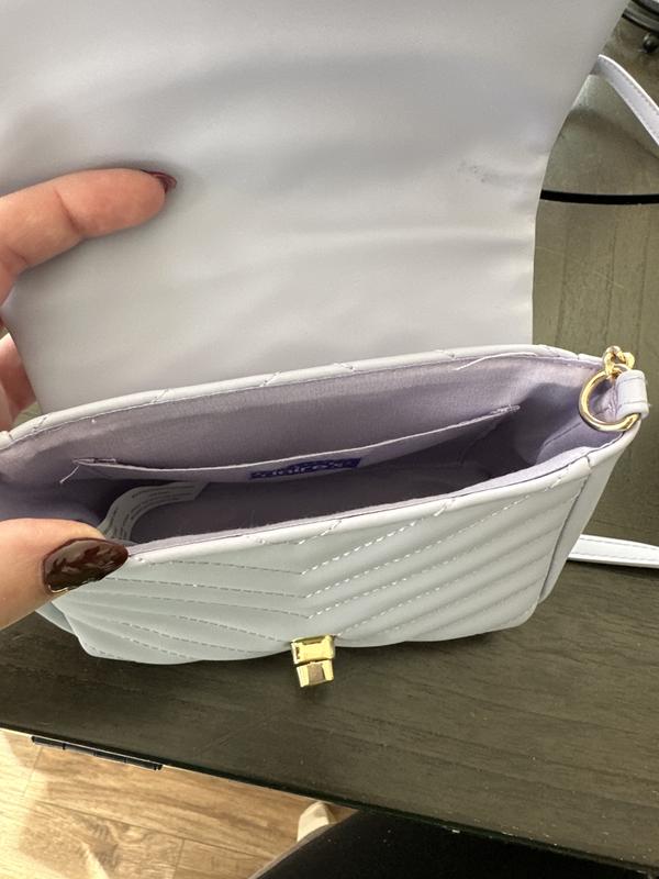 Quilted Lavender Dual Strap Crossbody Bag | Claire's US
