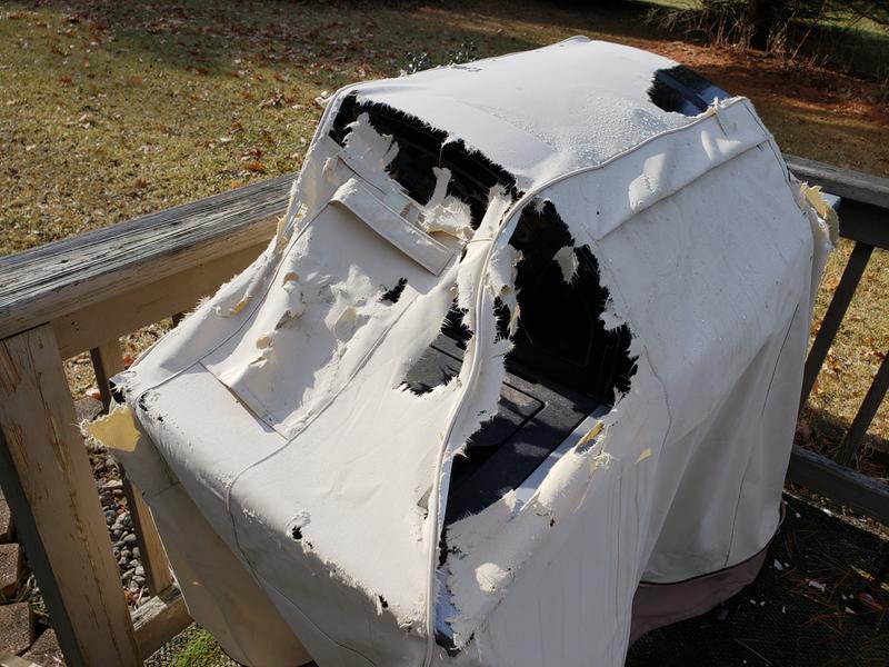 Purpose of grill cover is to protect grill. FAIL.