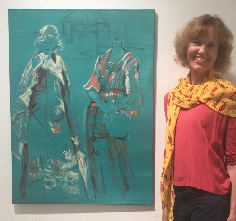 Most recent photo showing me with one of my paintings