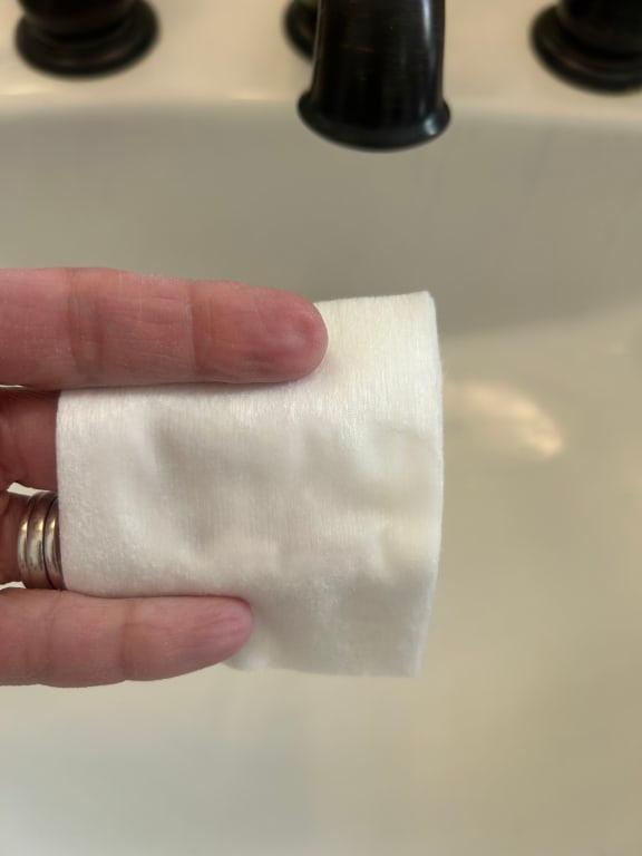 Serum applied to cotton