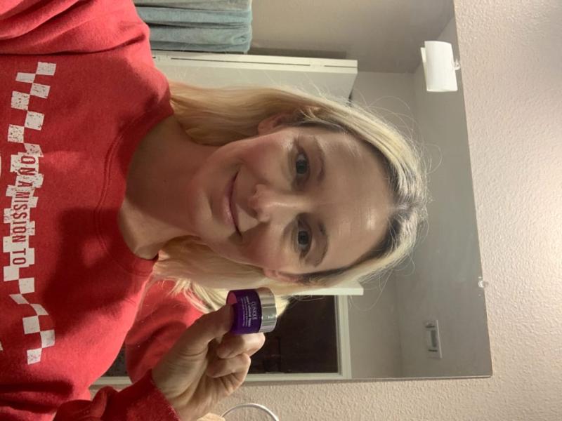 Happy customer with product